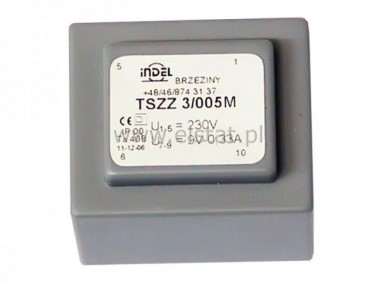 Transformator 9V 0,33A, TSZZ-3/005M