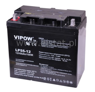CP 12550    akumulator elowy 12V  55 Ah VIPOW