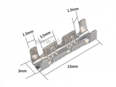 cznik przew. ksztat 2x U; 1,5mm2; metal (10)