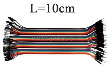 Zestaw 40szt kabli poczeniowych M- (10cm)
