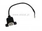 USB  GN 1 x A proste monta do obudowy+ kabel 20cm