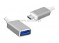 Kabel  GN USB - WT micro USB;  20cm OTG; srebrny