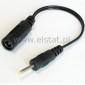 Adapter gn. 2,1/5,5 - wt. 0,7/2,5 + kabel 10cm