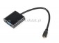 Zcze adapter wt. MICRO HDMI do VGA+ AUDIO czarny