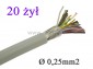 Kabel  LIYCY  20x0,25mm2  w ekranie , linka CU