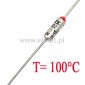 Bezpiecznik termiczny 10A  100C  axialny; THT
