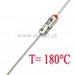 Bezpiecznik termiczny 10A  180C  axialny; THT