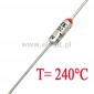 Bezpiecznik termiczny 10A  240C axialny; THT