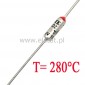 Bezpiecznik termiczny 10A  280C axialny; THT