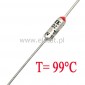 Bezpiecznik termiczny 10A  99C  axialny; THT