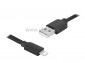 Kabel USB- IPHONE 5/6/7; ( 1m ); czarny; skrzany