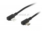 Kabel WT USB - WT USB typ C czarny 1m (2.0) ktowy