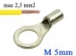Konektor ( oczko ) metal; 5mm; kabel 1- 2,5mm2