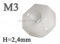 Nakrtka M3x2,4mm  plastik  BN81 DIN555