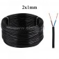 OMYP kabel energetyczny 2x1mm  300V paski czarny