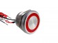 Przycisk piezo 22mm LED 24V czerwony; impuls; IP68