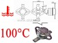 Termostat bimetaliczny 250VAC 10A 100C poziomy NC