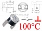 Termostat bimetaliczny 250VAC 10A 100C pionowy NC