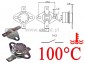 Termostat bimetaliczny 250VAC 10A 100C poziomy NO