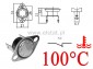 Termostat bimetaliczny 250VAC 10A 100C pionowy NC
