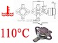 Termostat bimetaliczny 250VAC 10A 110C poziomy NC