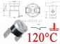 Termostat bimetaliczny 250VAC 10A 120C pionowy NC