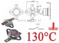 Termostat bimetaliczny 250VAC 10A 130C poziomy NO