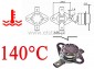 Termostat bimetaliczny 250VAC 10A 140C poziomy NC