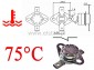Termostat bimetaliczny 250VAC 10A 75C poziomy NC