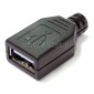 USB  GN 1 x A na kabel z oson czarn zaciskane
