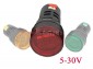 Woltomierz okrgy  LED czerwony 5- 48VDC 