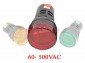 Woltomierz okrgy LED  czerwony 60- 500VAC   