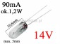 arwka 14V; 90mA; 1,2W; z drutami; 5mm ( 2szt)