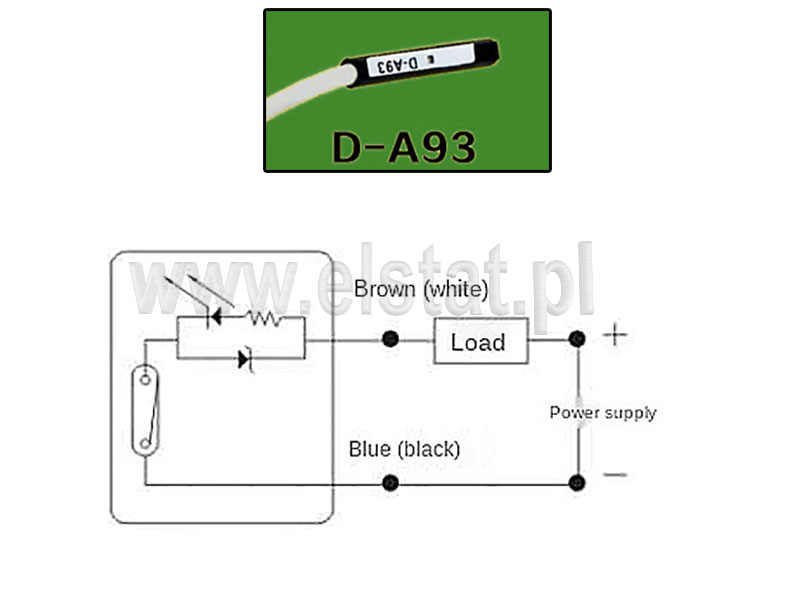 Schemat podłączenie czujnika tłoka typ D-A93