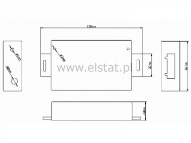 Sterownik tam LED RGB z pilotem radiowym ( +) 4A