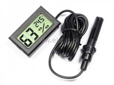 Termometr panelowy LCD -50°C ÷ +70°C + higrometr