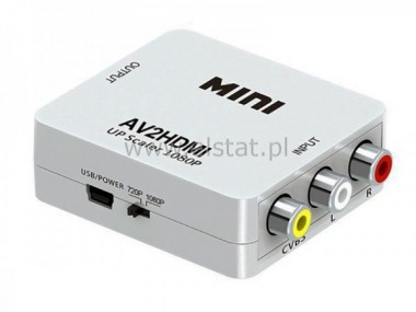 Konwerter AV ( 3x RCA) -> HDMI 1.3 zgodny z HDCP