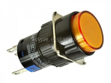 Przecznik stabilny 16mm; LED 24V; pomaraczowy