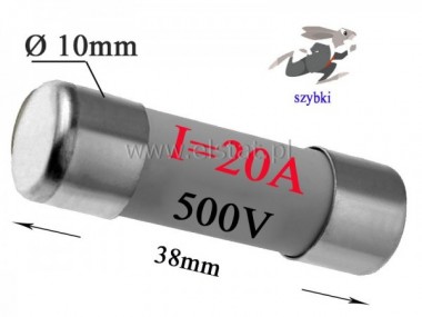20A bezp. ceram. szybki 10x38mm 700V gR