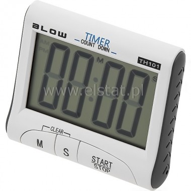 Zegar i Timer cyfrowy LCD biała obudowa  TH101
