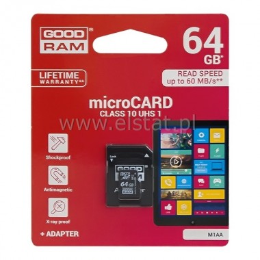 Karta Micro SD  64GB   SDHC + adap. SD class10 UHS