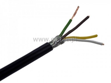 Kabel  LIYCY 4 x 0,25mm przewd ekranowany; czarny