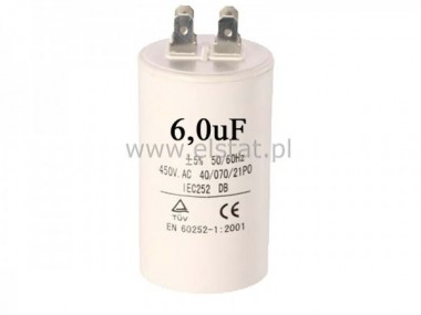 6,0uF 450V kondensator rozruchowy 30x58mm
