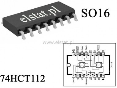 74 HCT112 2 przerzutniki typu JK; SMD SO16