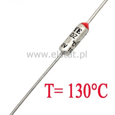 Bezpiecznik termiczny 10A  130C  axialny; THT