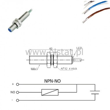 Czujnik indukcyjny LR08BF02DNOY ( NPN, NO, 3P)