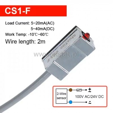 Czujnik po�o�nia t�oka si�ownika; CS1F; kabel 2m