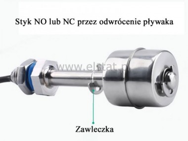 Czujnik poziomu do gorcej cieczy; 150mm; + 125C