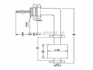 Czujnik poziomu ze stali nierdzewnej; CMW88