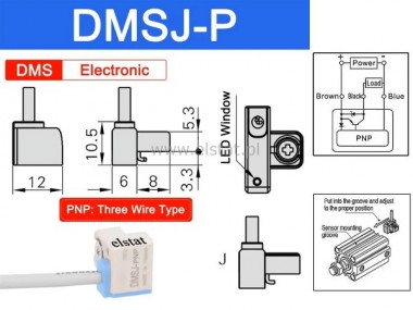 Elektroniczny czujnik si�ownika; DMS-J; PNP
